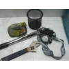 Image 5 : 2 HARD HATS & BIN OF MISC. WIRES & TOOLS