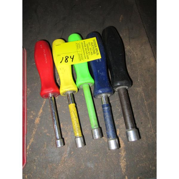 5 SNAP ON NUT DRIVERS
