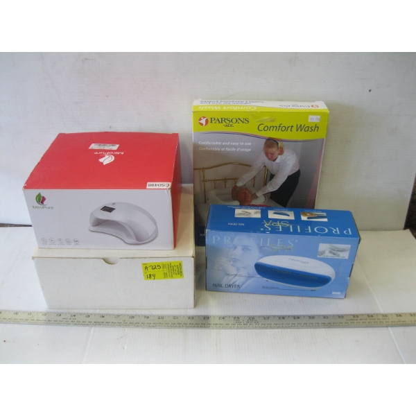 NAIL DRYER, HAIR WASH BASIN, ETC.