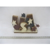 Image 4 : 3D ELEPHANT MIRROR, HAZEL ATLAS 6 HIGHBALL GLASSES W/TRAY & USA PENNIES/DIMES & FOLK ART SIGNS