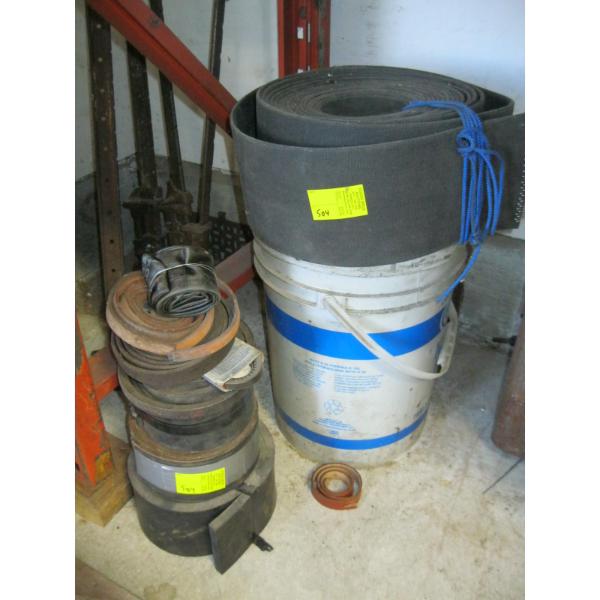 ROLL OF 6" BELTING & ASST. SM. BELTING PIECES