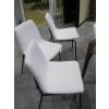 Image 3 : SET OF 6 WHITE & BLACK METAL FRAME CHAIRS
