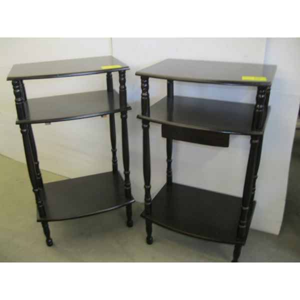 PAIR OF SM. 2 TIER END TABLES