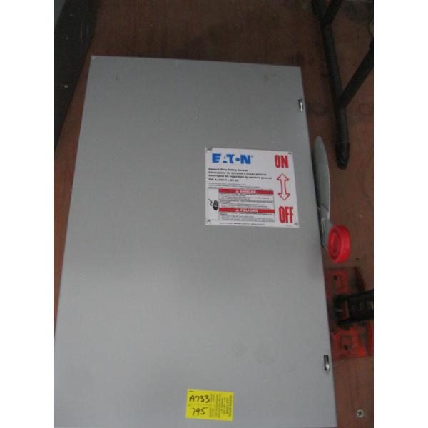 LG. EATON GENERAL DUTY SAFETY SWITCH, 200AMP 240V 60HRZ
