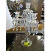 Image 1 : FORMED CRYSTAL 4 CANDLE HOLDER W/HANGING CRYSTALS