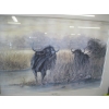 Image 1 : PAINTING OF 2 WATER BUFFALO BY EVA GREEN