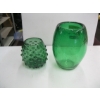 Image 1 : 2 GREEN WHITE FRIARS VASES