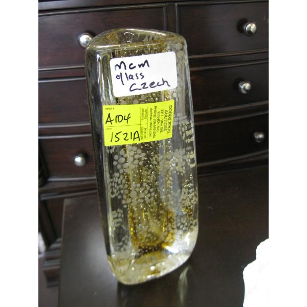 MCM GLASS CZECH VASE