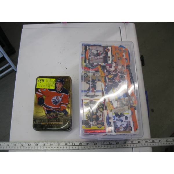 ASST. HOCKEY CARDS & A CONNOR MCDAVID TIN W/CARDS