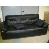 Image 1 : BLACK LEATHER SOFA