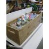 Image 1 : WOODEN TOOL TOTE W/MISC. PLUMBING SUPPLIES