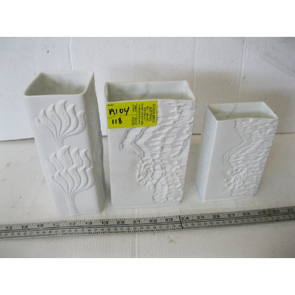 3 WEST GERMAN KAISER VASES
