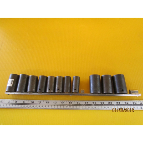 SET OF 1/2" SNAP ON IMPACT SOCKETS