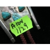 Image 4 : NAVAJO BOLO TIE, SILVER & TURQUOISE