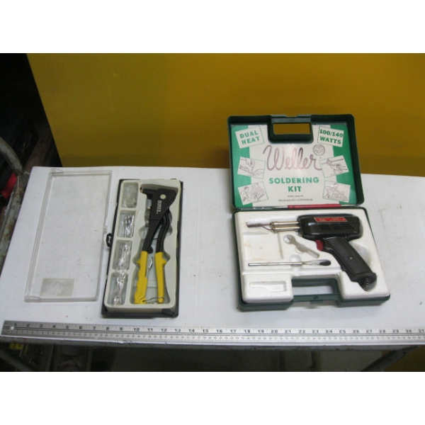 POP RIVET GUN & A SOLDERING GUN