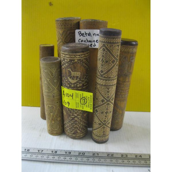 CARVED BETEL NUT CONTAINERS