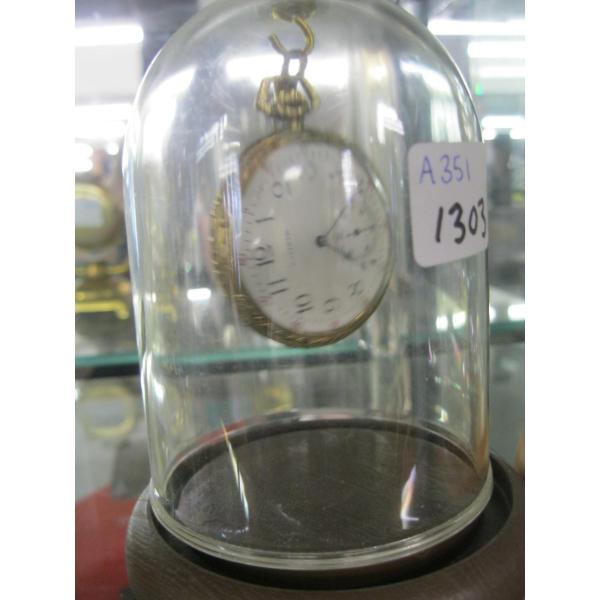WALTHAM POCKETWATCH IN DOME DISPLAY
