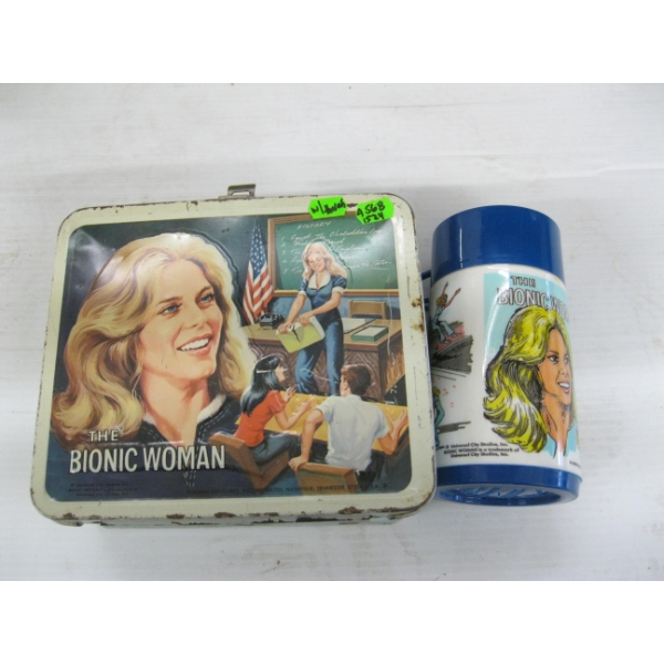VINTAGE BIONIC WOMAN LUNCHBOX W/THERMOS