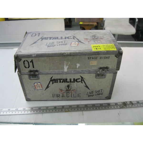 METALLICA BOX W/ASST. CONTENTS - VHS TAPE, ETC.