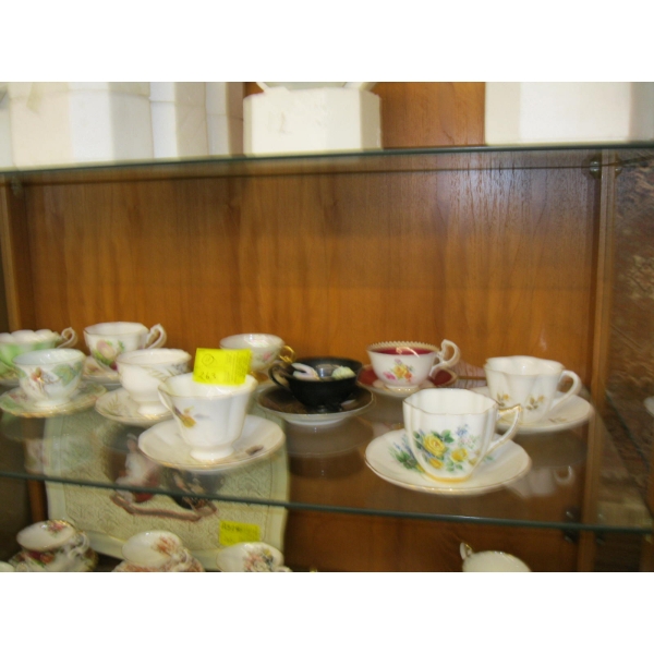 11 TEACUPS & SAUCERS