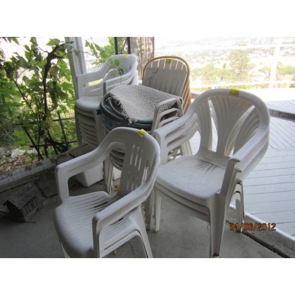ASST. PLASTIC & METAL & PLASTIC PATIO CHAIRS