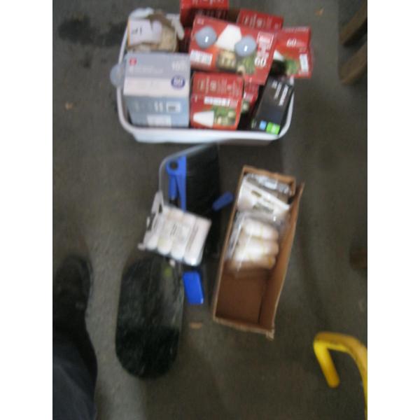 MISC. LIGHTBULBS, BROOM/DUST PAN, ETC.