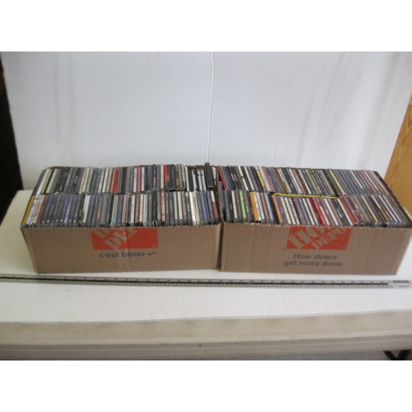 2 BOXES OF CDs