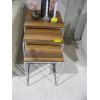 Image 1 : 3 NESTING TABLES W/CHROME LEGS