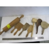 Image 1 : WOODEN ROLLING PIN, WOODEN SPATULAS, SPOONS, ETC.