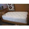 Image 3 : SINGLE WOODEN BEDFRAME W/KING COIL MATTRESS & BOXSPRING
