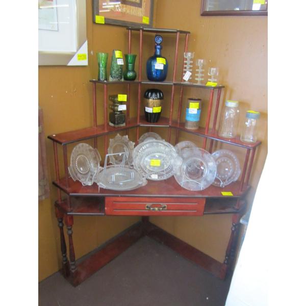 UNIQUE CORNER DESK/SHELF UNIT