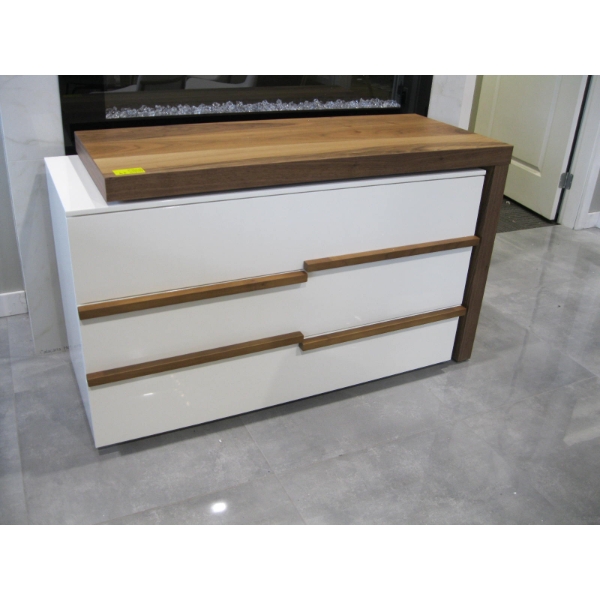 3 DRAWER DRESSER W/SLIDING TOP DESK END