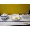 Image 1 : LG. MEASURING CUP, LIDDED DISH & CORNING WARE DISH W/LID