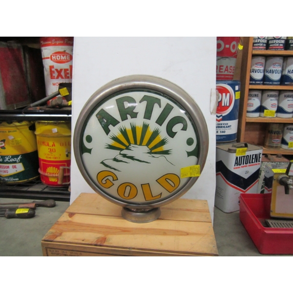ARCTIC GOLD METAL RING GAS TANK TOPPER