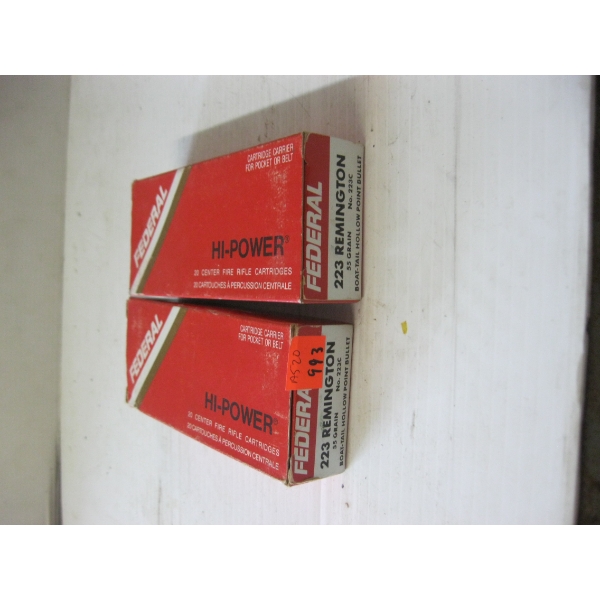 2 BOXES OF .223REM CARTRIDGES