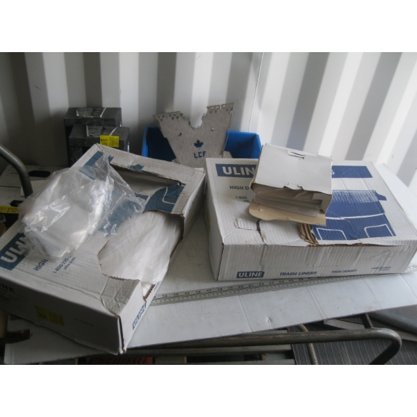 2 BOXES OF 44-45 GAL CLEAR TRASH LINERS
