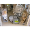 Image 1 : MIRRORED TRAY, CLOCK, FIGURINE, ETC.