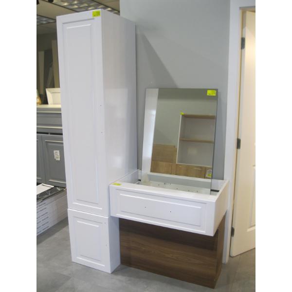 TALL WHITE 2 DOOR STORAGE CABINET 