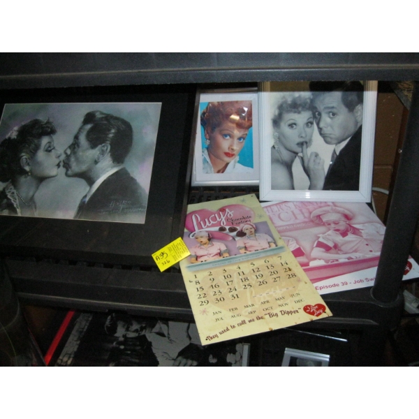ASST. LUCY PHOTOS, METAL CALENDAR, ETC.