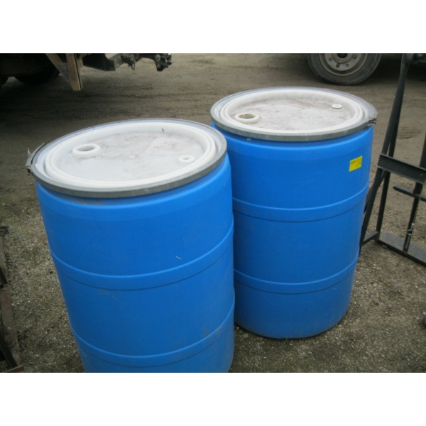 2 PLASTIC 45 GALLON DRUMS