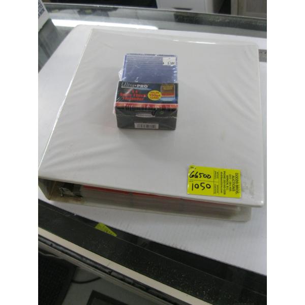 BINDER OF MISC. HOCKEY CARDS & HOCKEY CARD SLEEVES