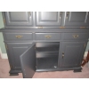 Image 4 : LG. CABINET W/DROP FRONT DESK, 3 GLASS DOORS & LOWER CABINET