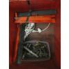 Image 4 : BIN OF MISC. REFLECTORS, FEET MEASURING WHEEL, AIR FITTINGS, ETC.