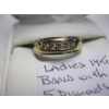 Image 3 : LADIES 14KT BAND W/5 DIAMONDS - 5G - SZ 7