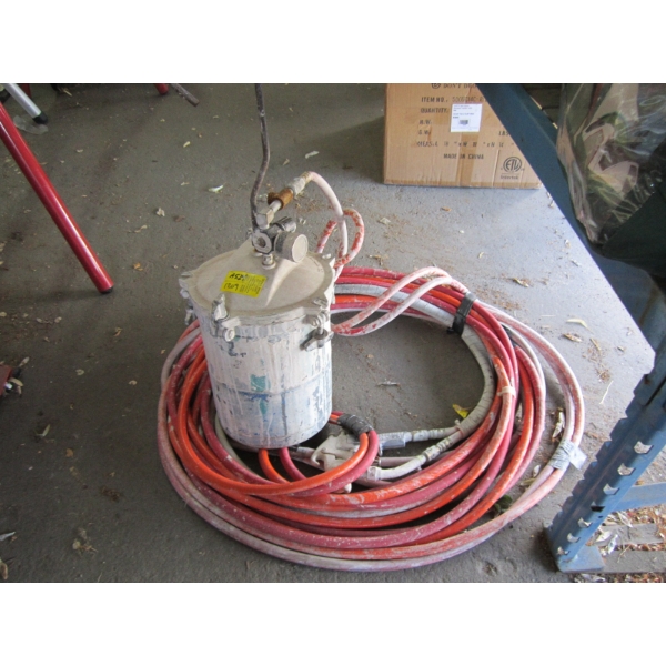 PAINT POT W/HOSES & PAINT SPRAYER