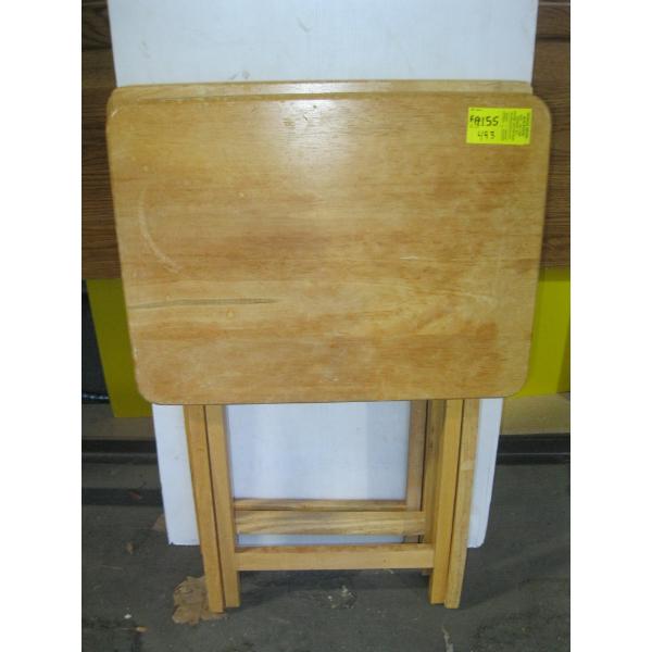 3 WOODEN FOLDING TABLES