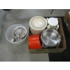 Image 2 : 3 BOXES OF MISC. CROCK, SALAD SPINNER, ETC.