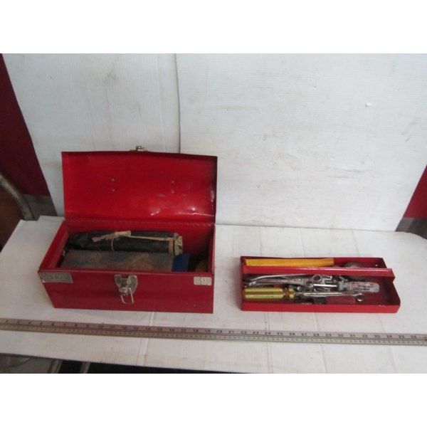 RED TOOLBOX W/MISC. TOOLS