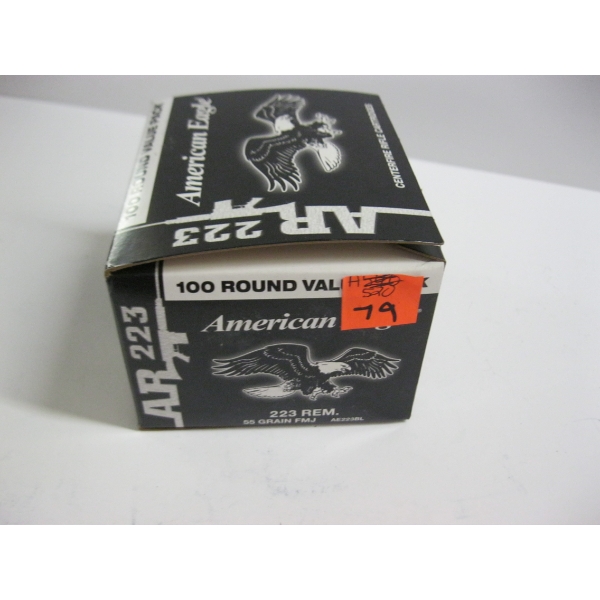 AMERICAN EAGLE .223 REM 55GRS FMJ|1X100 CENTERFIRE RIFLE CARTRIDGES