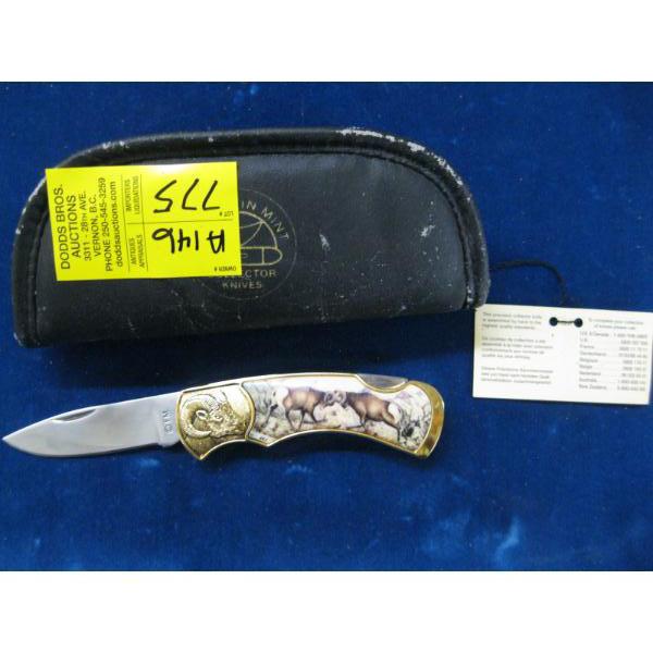 FRANKLIN MINT COLLECTABLE KNIFE - RAMS